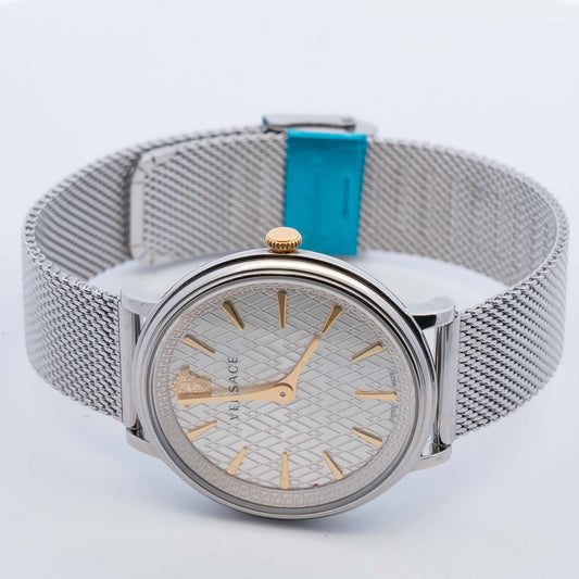 Versace Silver Quartz Watch