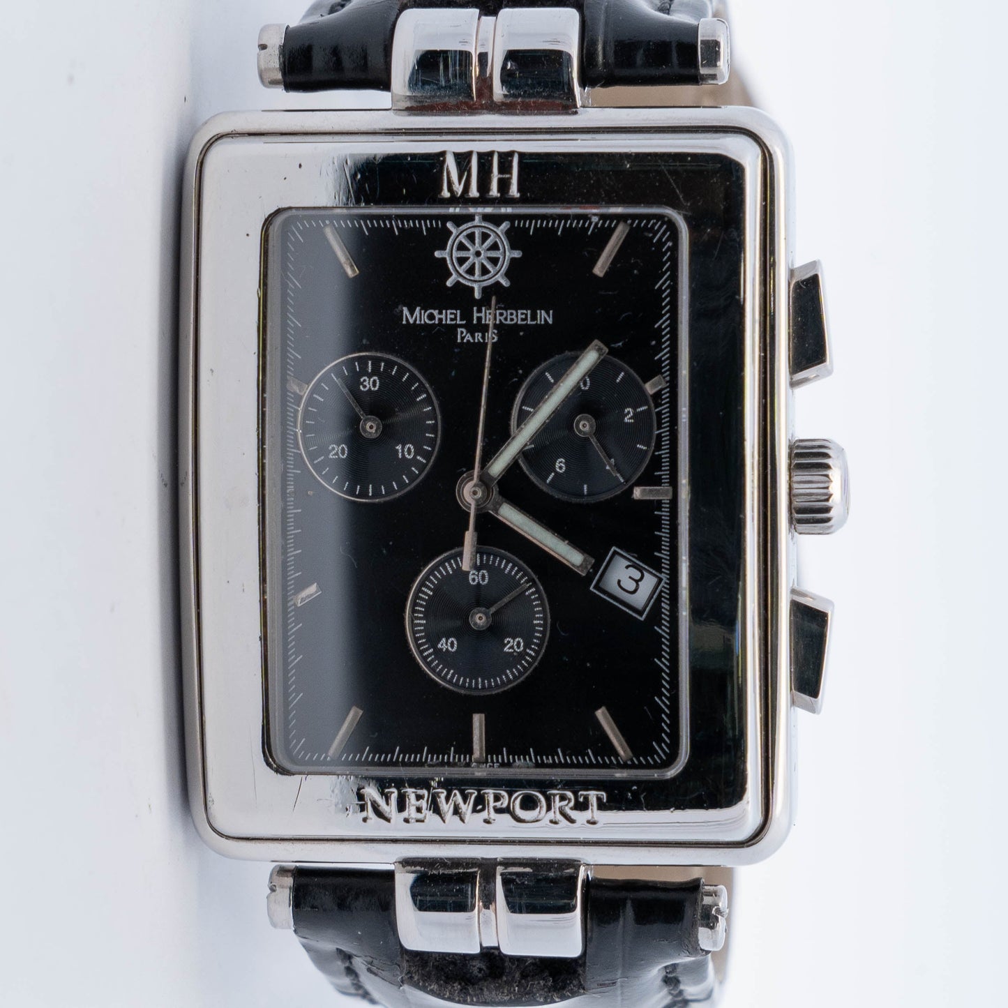 Michel Herbelin Newport Black Chronograph Watch