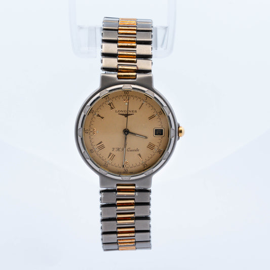 Longines Conquest V.H.P. Quartz Gold Dial Two-Tone Watch
