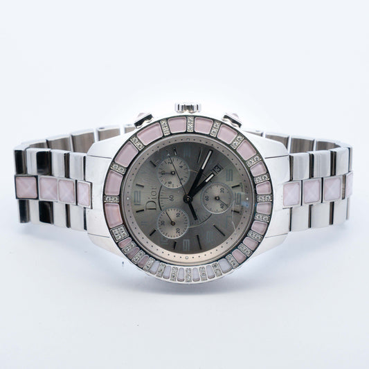 Dior Christal Chronograph Pink Sapphire Watch