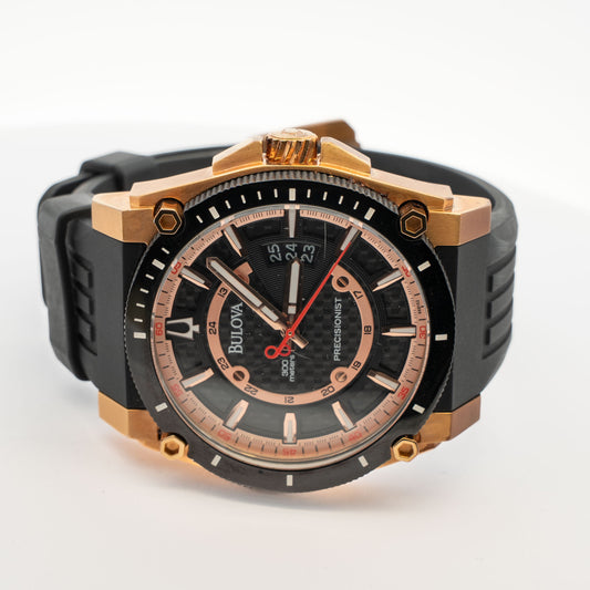 Bulova Precisionist Rose Gold Chronograph Watch