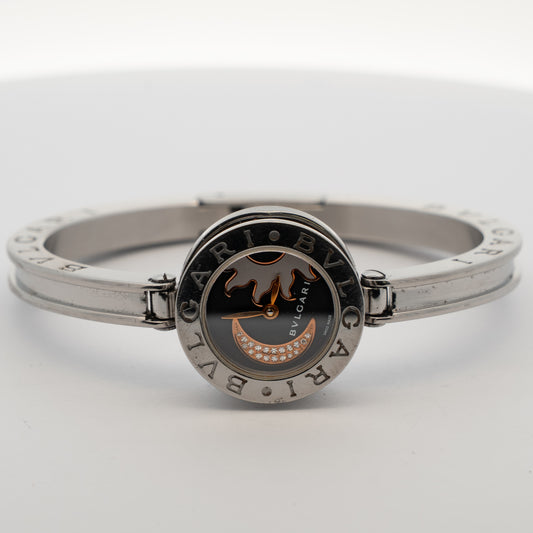 Bvlgari B.Zero1 Sun & Moon Black Dial Bangle Watch