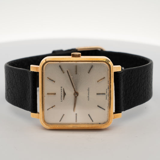 Longines 18ct Gold Square Automatic Vintage Watch