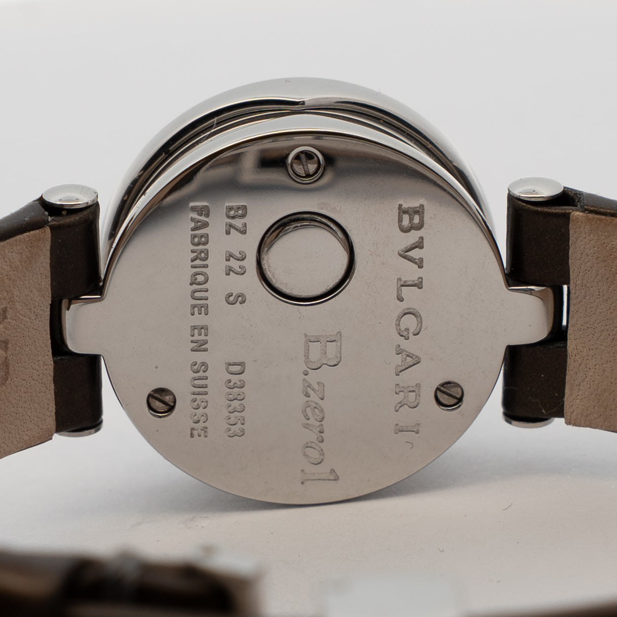 Bvlgari B.Zero1 Black Dial Leather Strap Watch