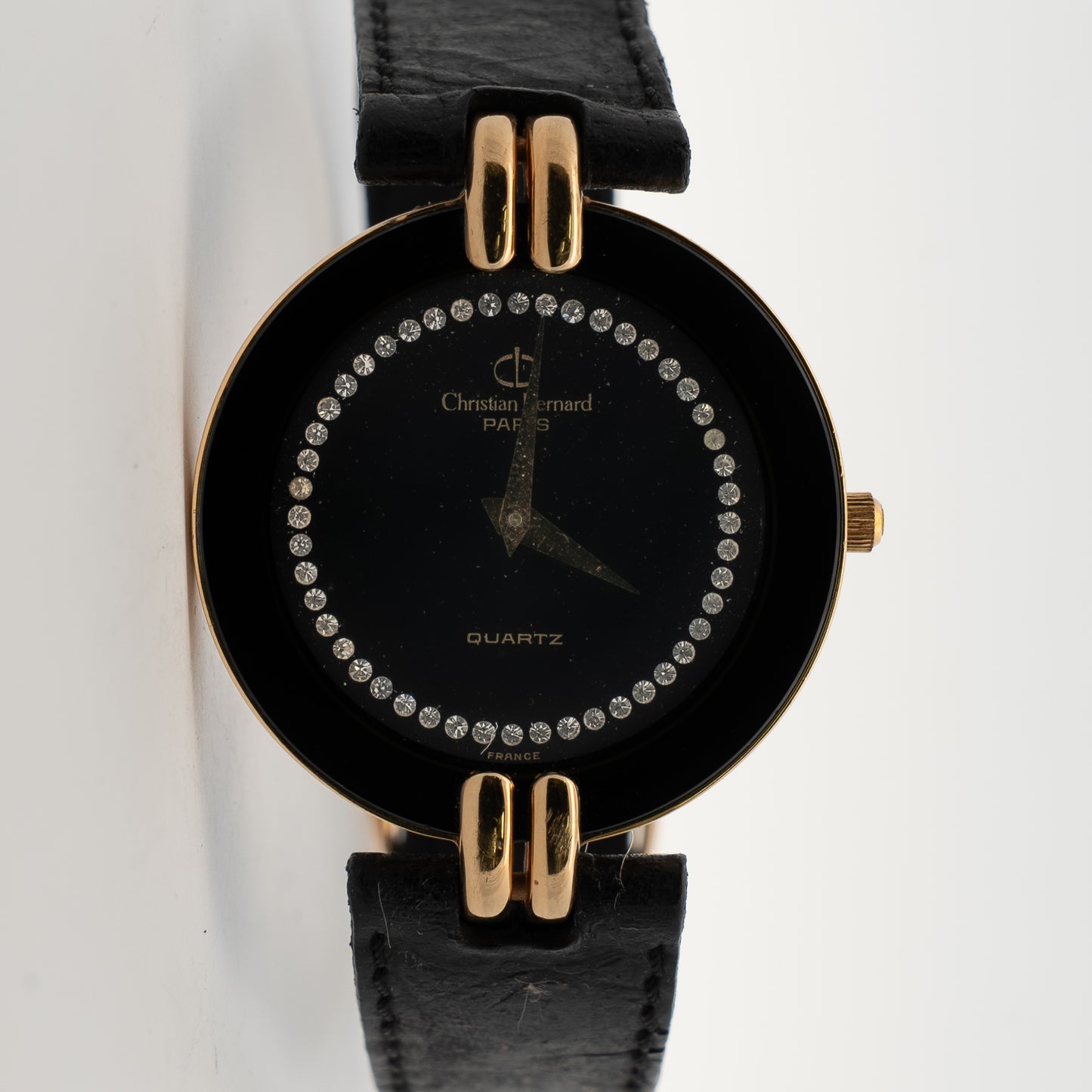 Christian Bernard Paris Vintage Black & Gold Watch