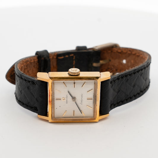 Omega Ladymatic Vintage Rectangular Gold Watch