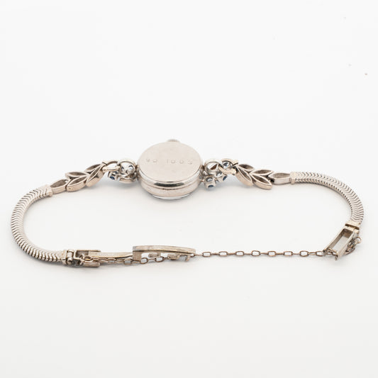 Omega Ladies Vintage Diamond & Sapphire 18ct Gold Watch