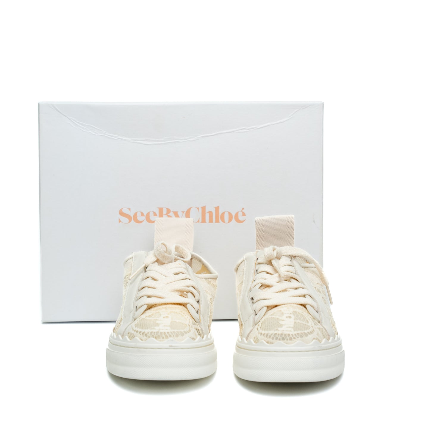 See By Chloe Lace Beige Sneakers