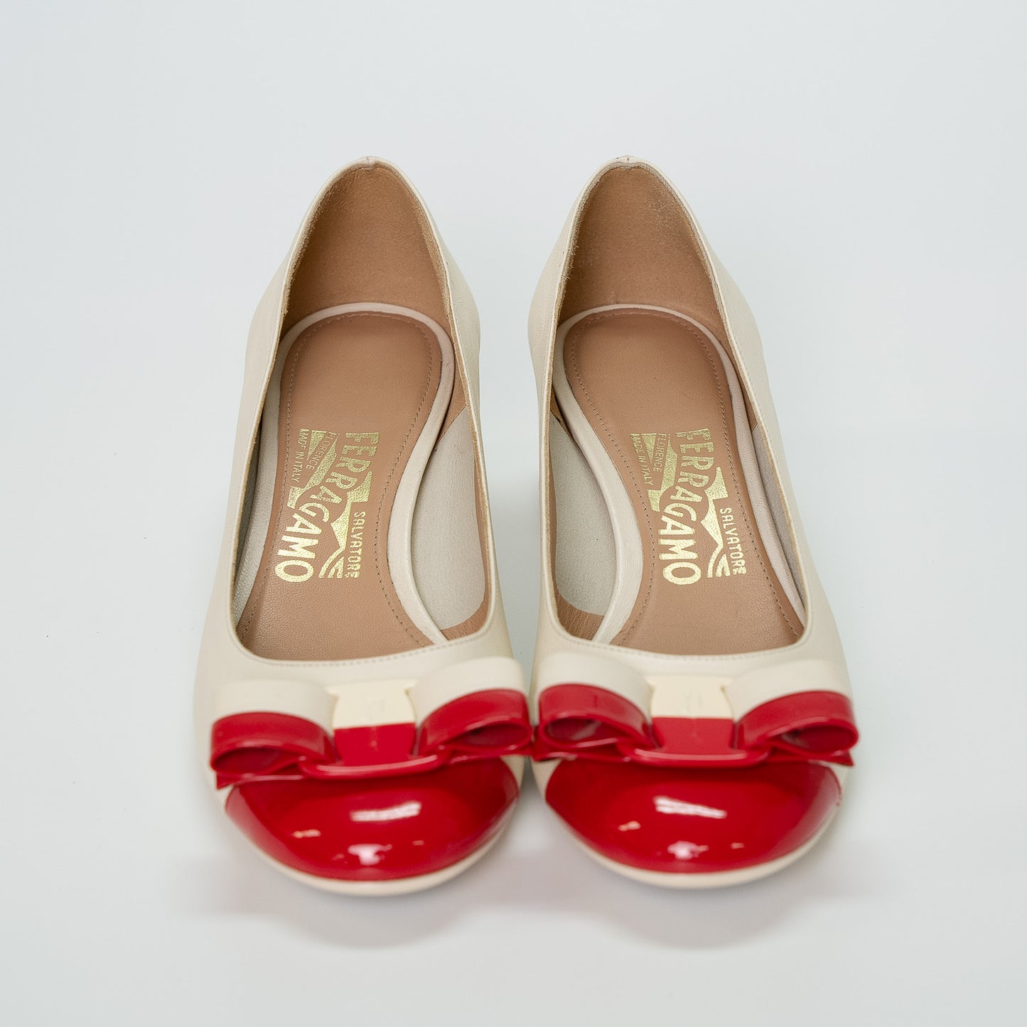 Salvatore Ferragamo Vara Bow Cap-Toe Pumps