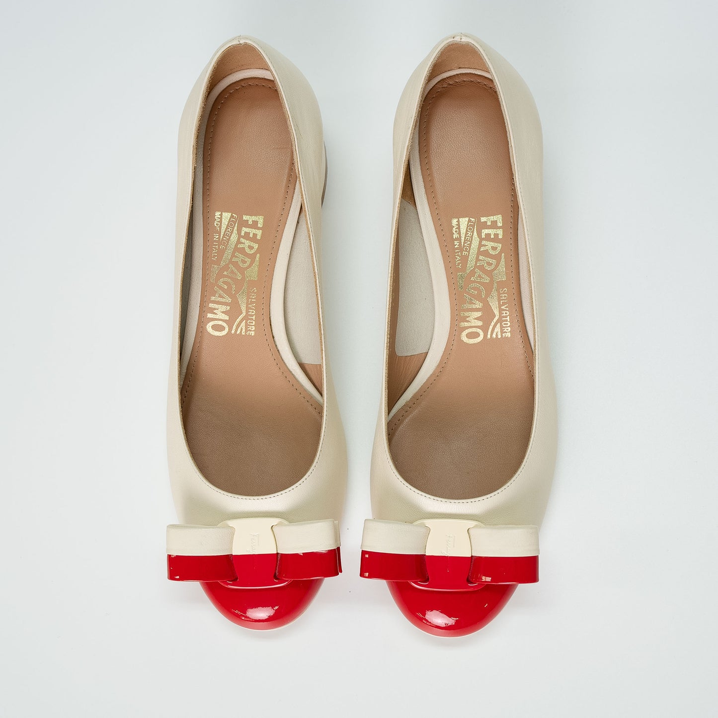 Salvatore Ferragamo Vara Bow Cap-Toe Pumps