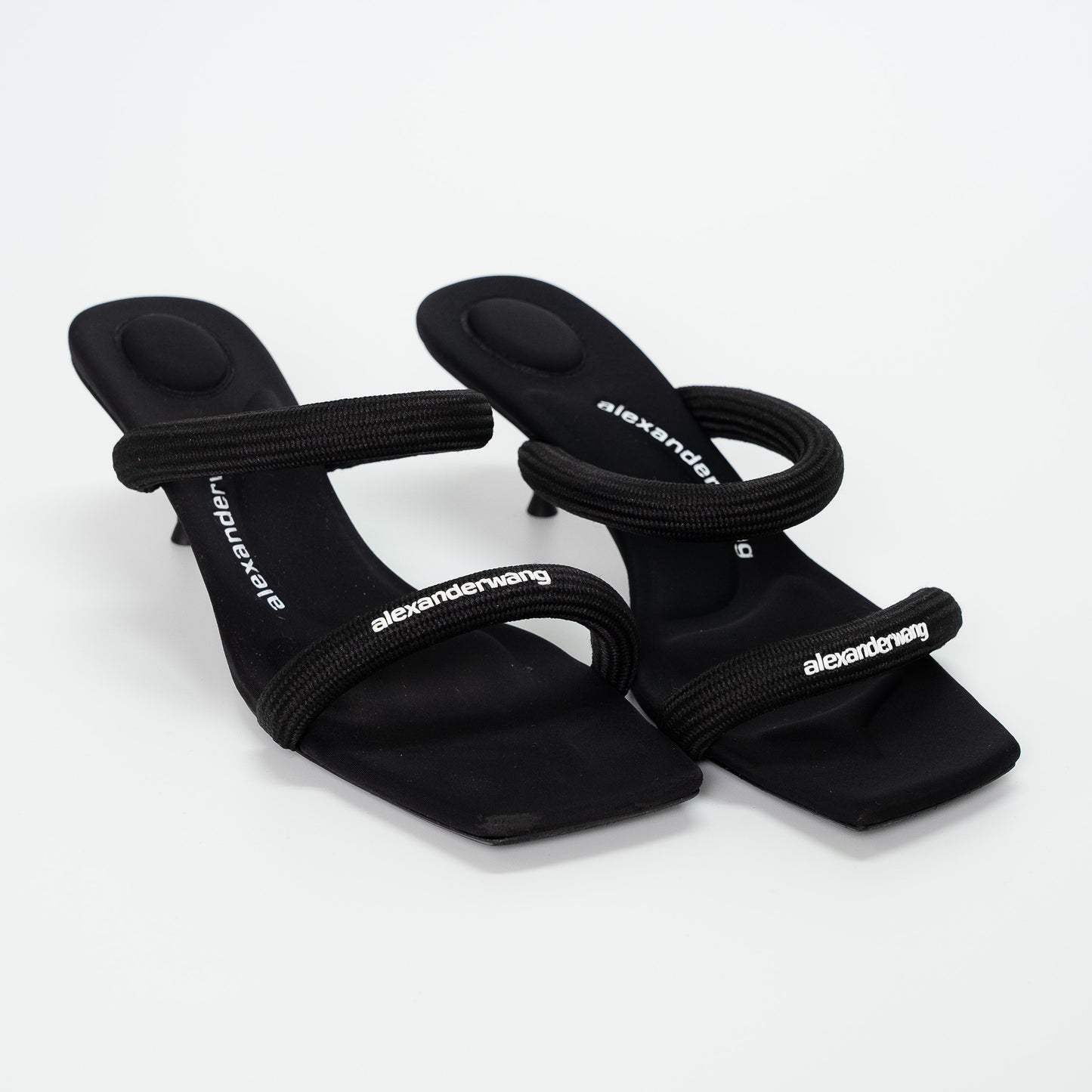 Alexander Wang Black Jessie Tubular Webbing Sandals