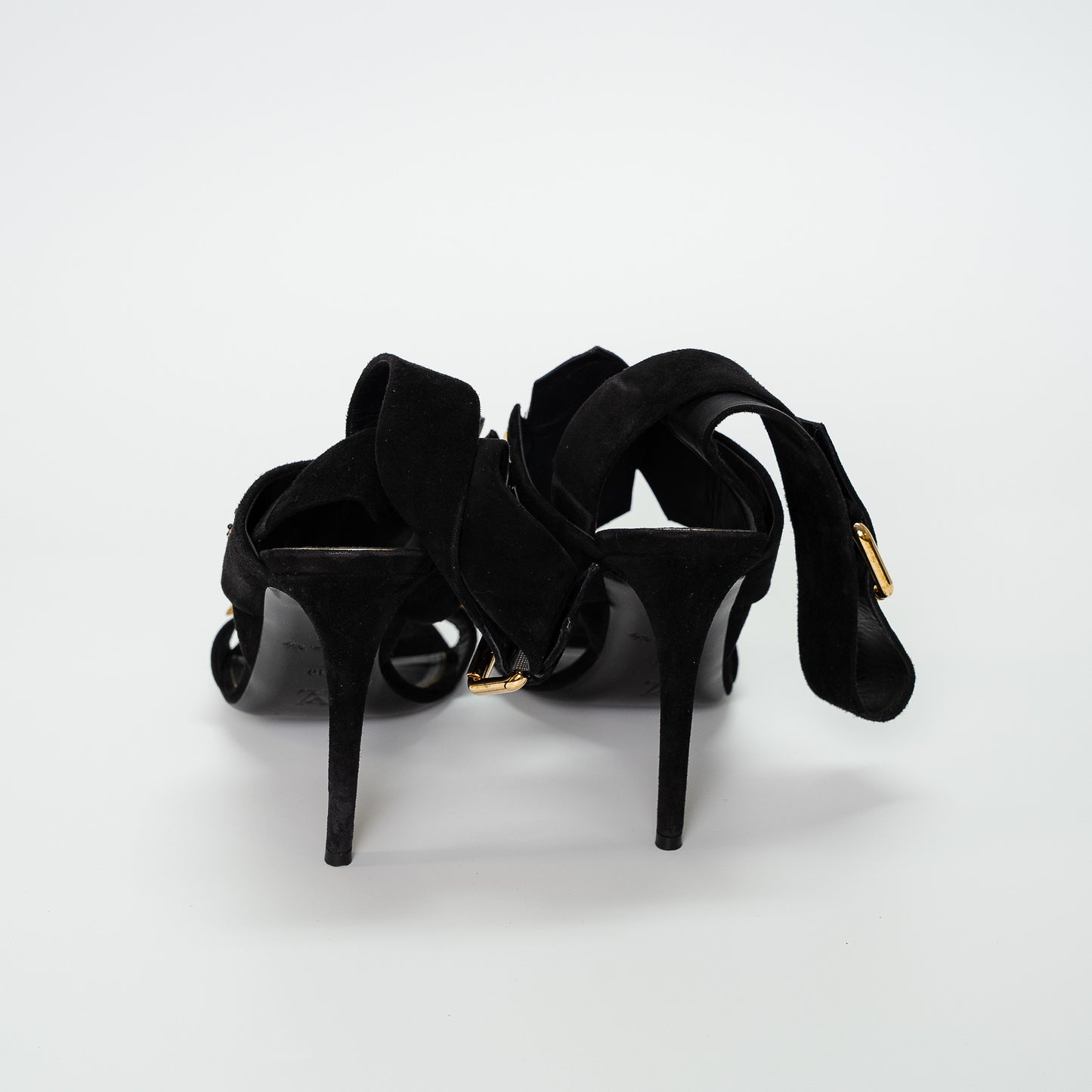 Louis Vuitton Black Suede Limited Edition “Shocking” Sandals