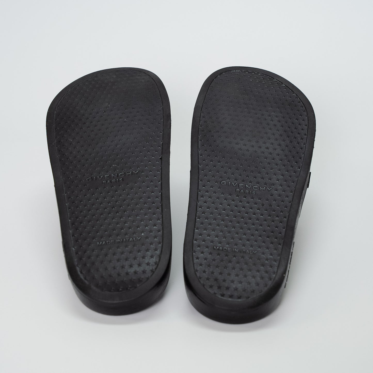 Givenchy Paris Black Logo Slide Sandals