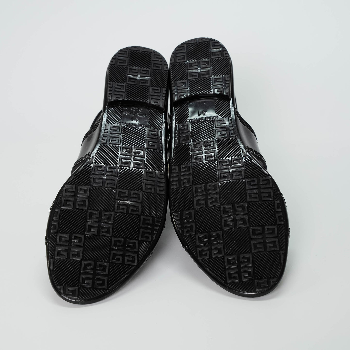 Givenchy Black Rubber Gladiator Sandals