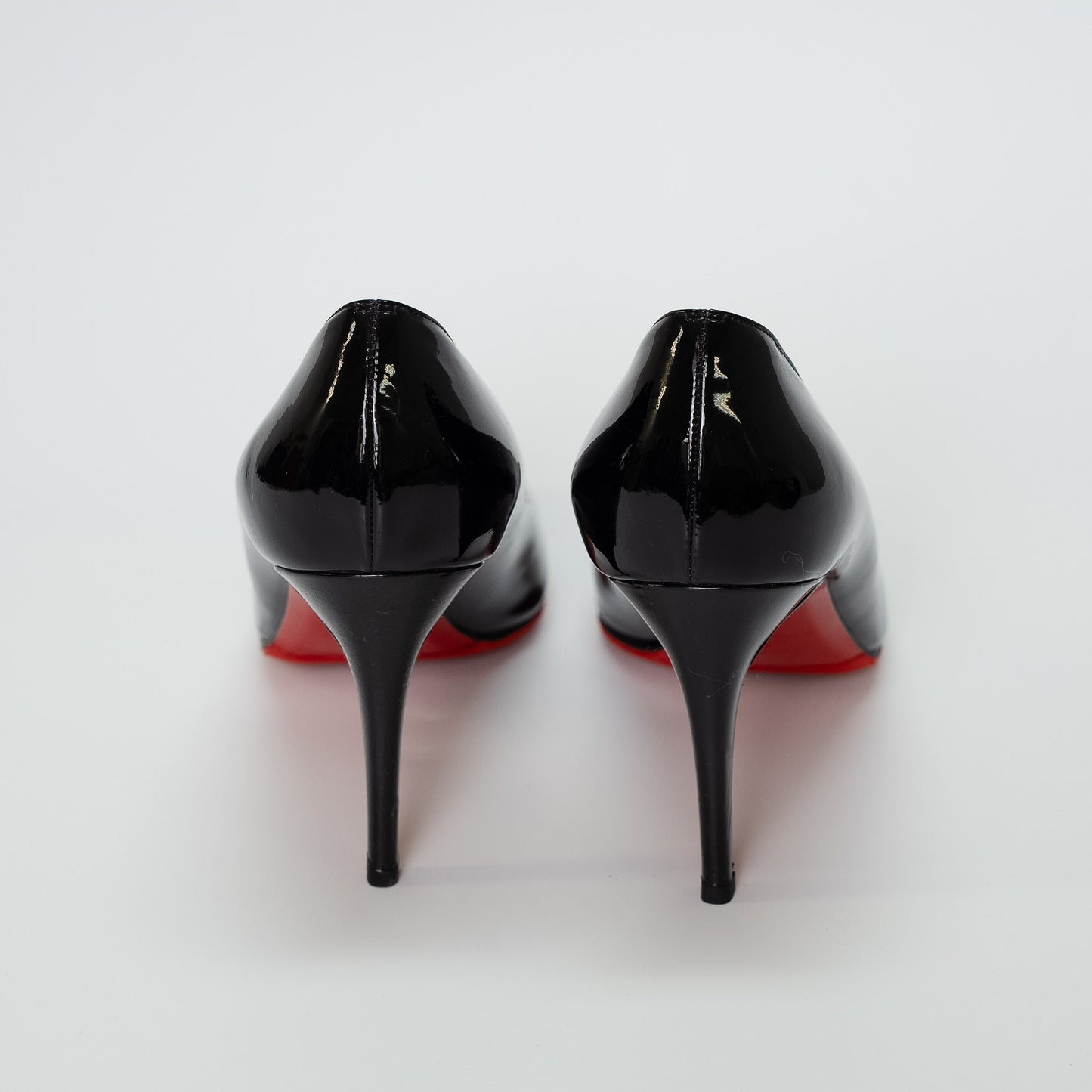 Christian Louboutin Black Patent Simple Pump 85