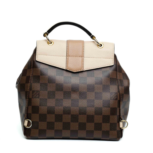 Louis Vuitton Damier Ebene Leather Backpack Bag