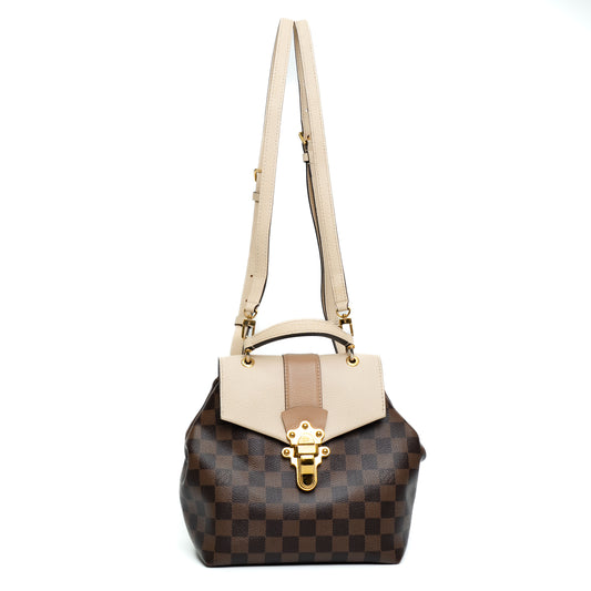 Louis Vuitton Damier Ebene Leather Backpack Bag