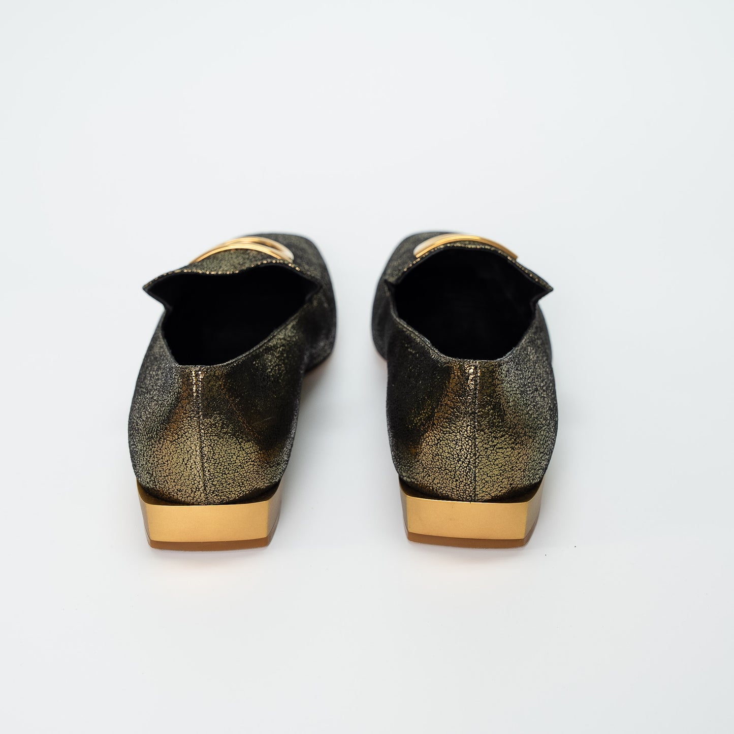 Salvatore Ferragamo Oro Lamb Land Loafers