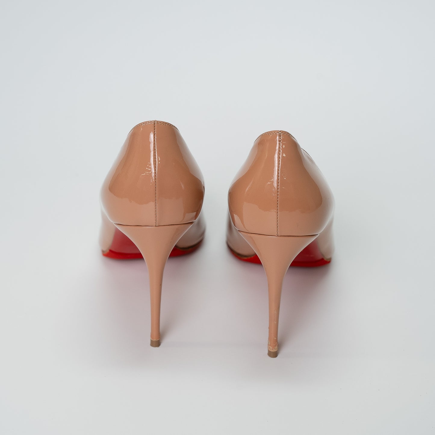 Christian Louboutin Kate 85 Nude Patent Heels