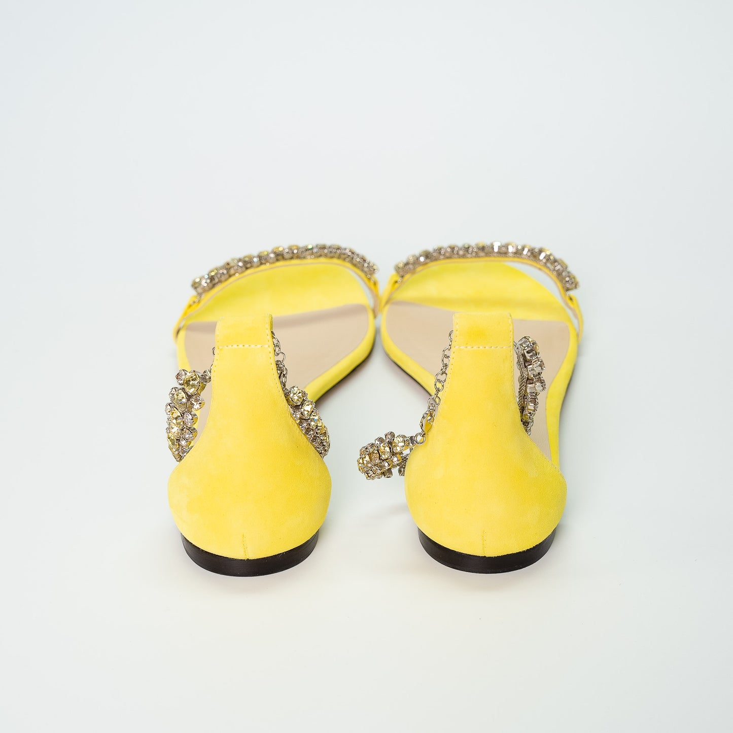 Jimmy Choo Shiloh Yellow Fluro Diamante Sandals