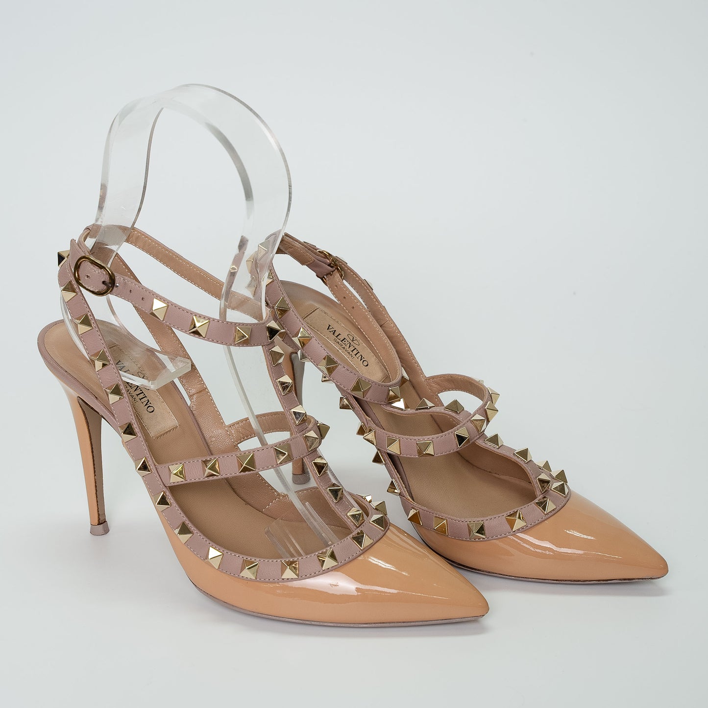 Valentino Garavani Skin Sorbet Patent Rockstud Heels