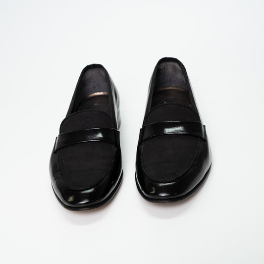 Salvatore Ferragamo Black Patent Leather Dress Loafers