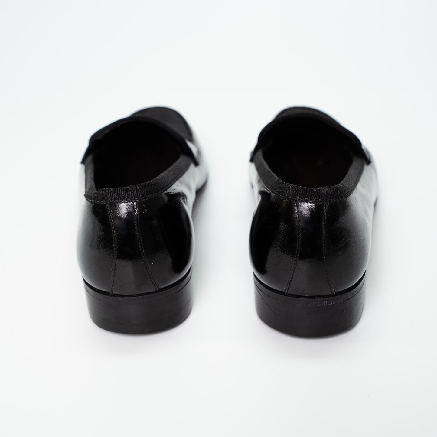 Salvatore Ferragamo Black Patent Leather Dress Loafers