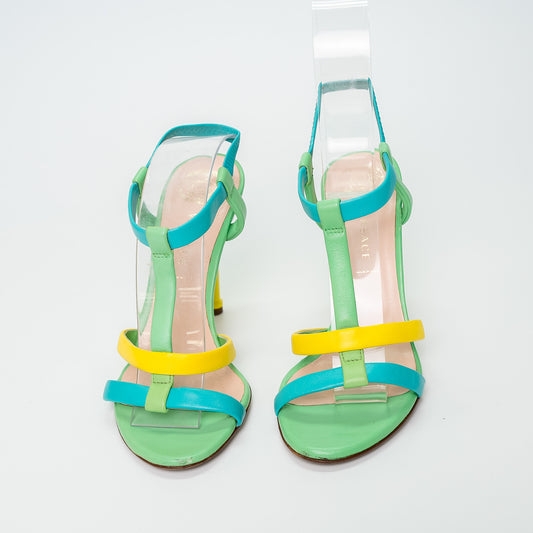 Versace Tri-Colour Leather Sandals
