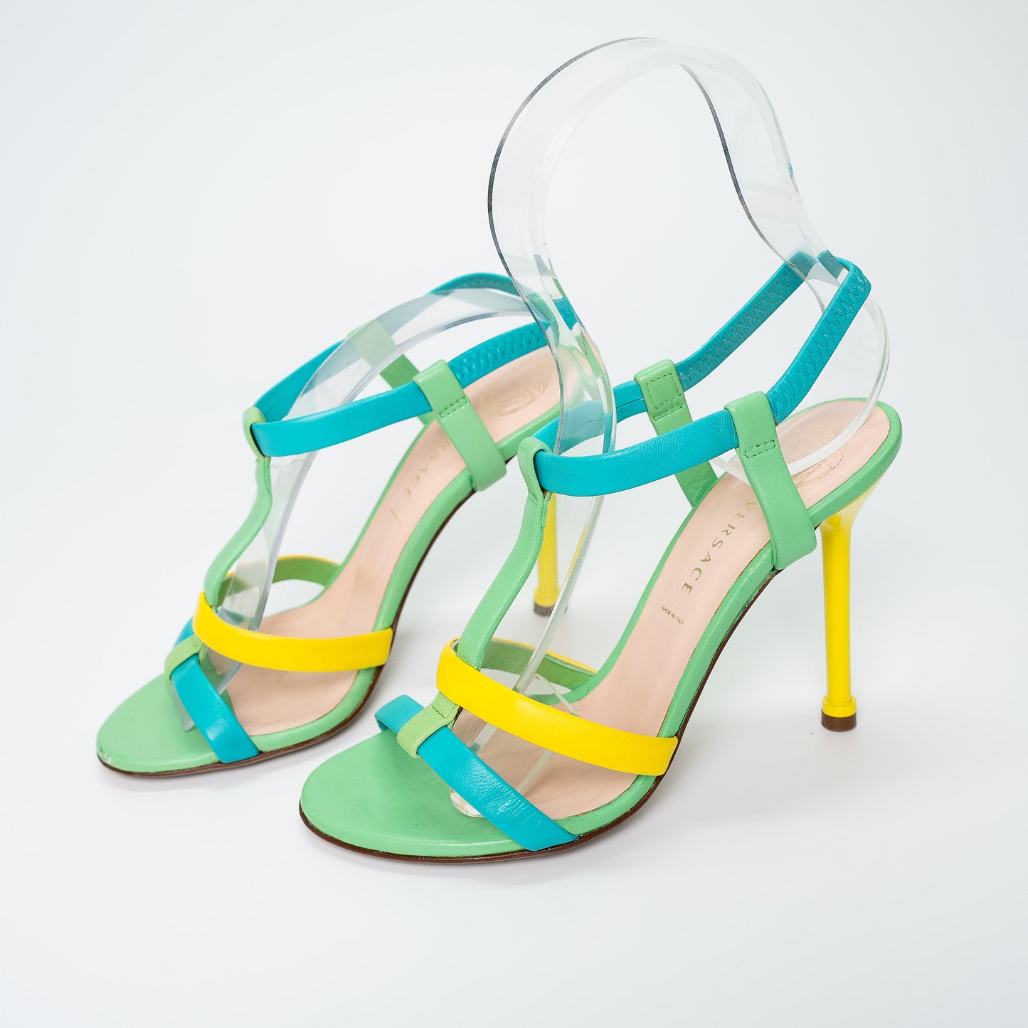 Versace Tri-Colour Leather Sandals
