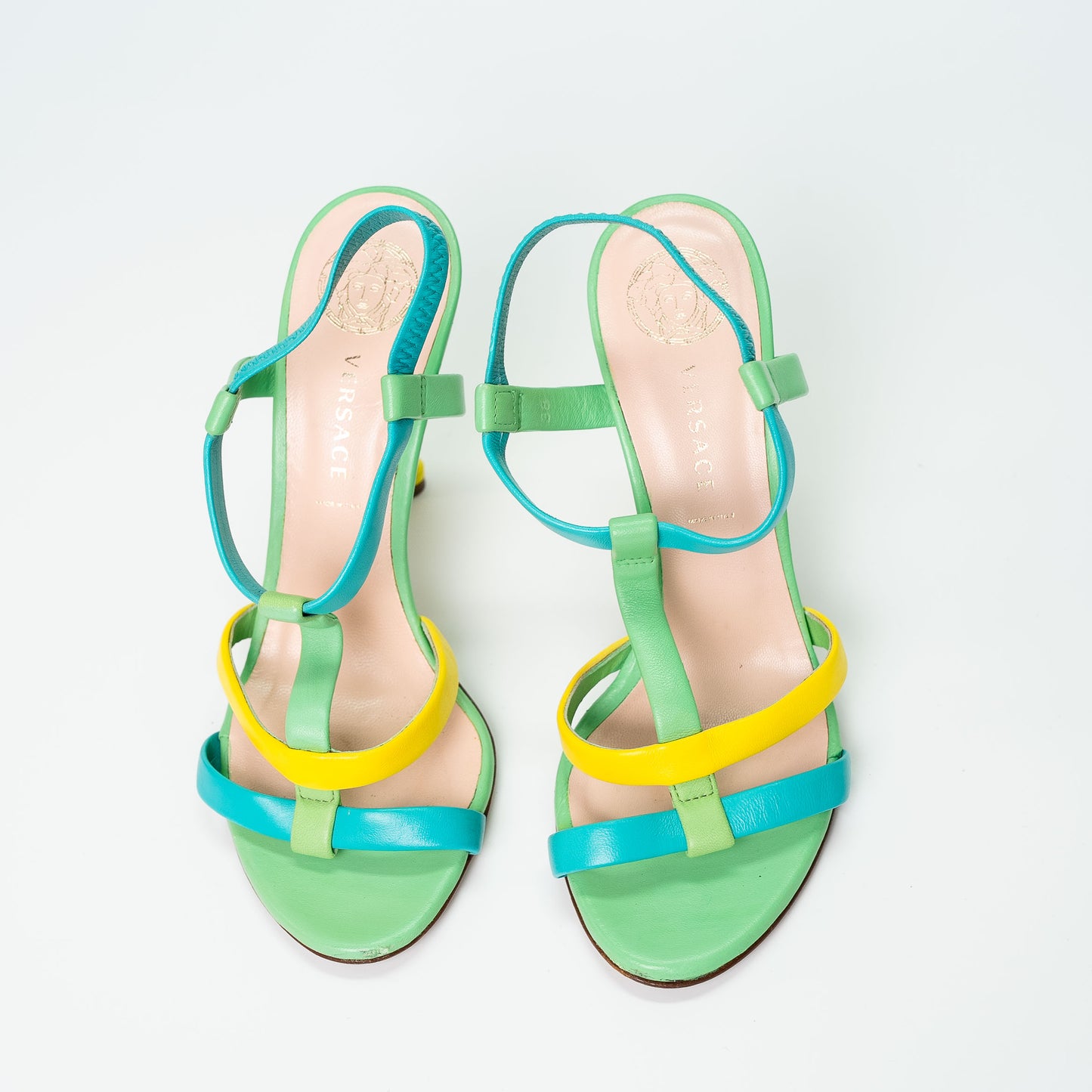 Versace Tri-Colour Leather Sandals