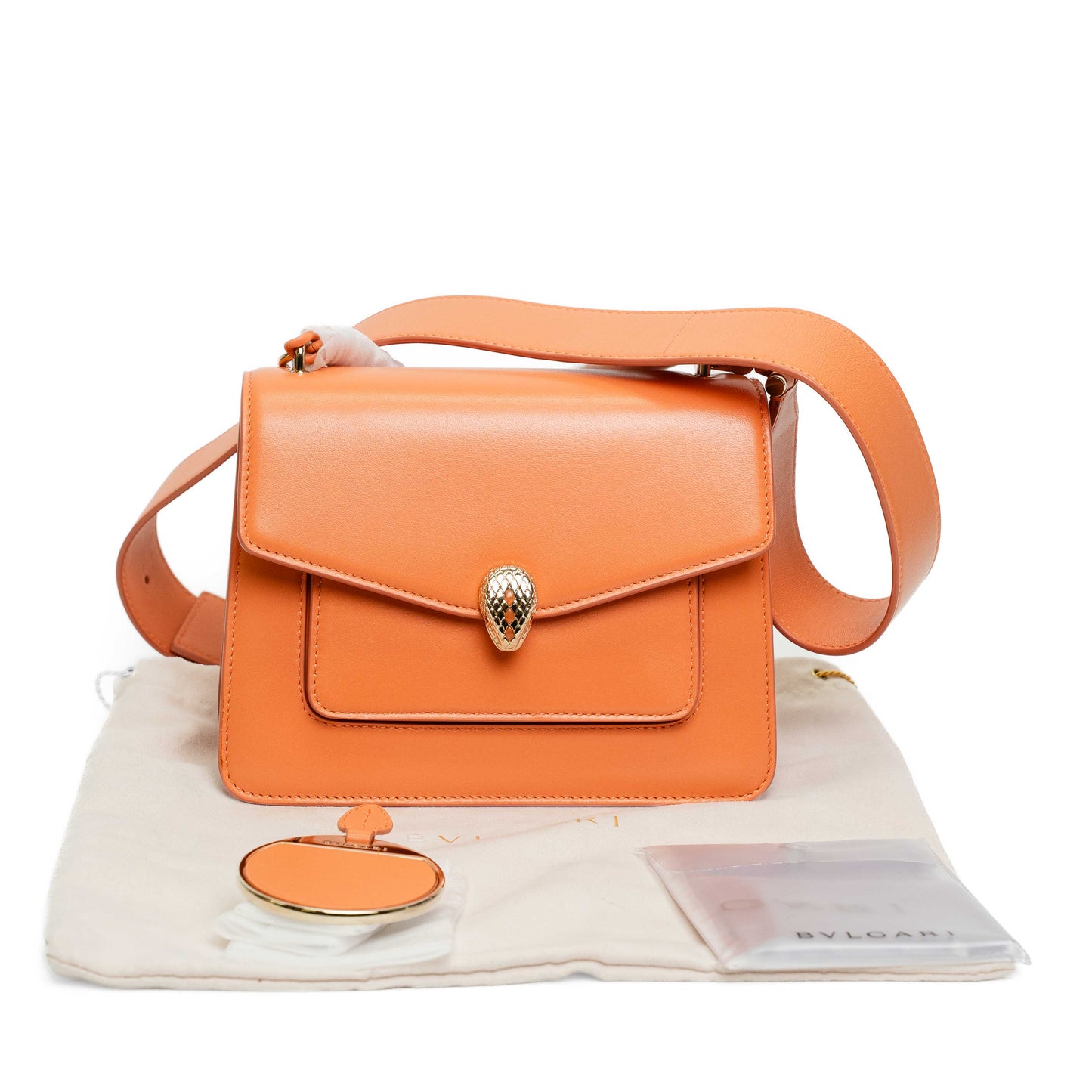 Bvlgari Serpenti Forever Orange Crossbody Bag