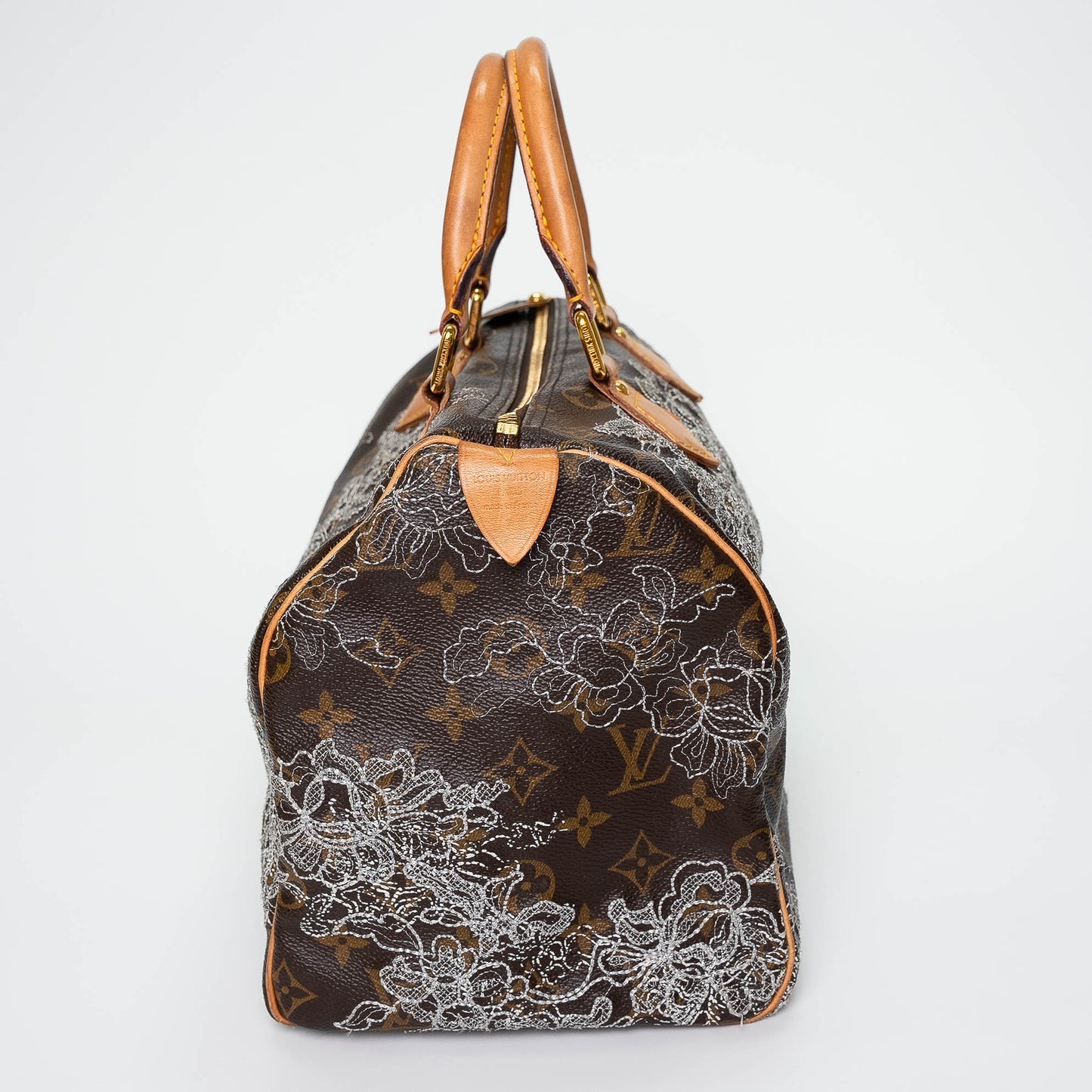 Louis Vuitton Embroidered Monogram Speedy Handbag