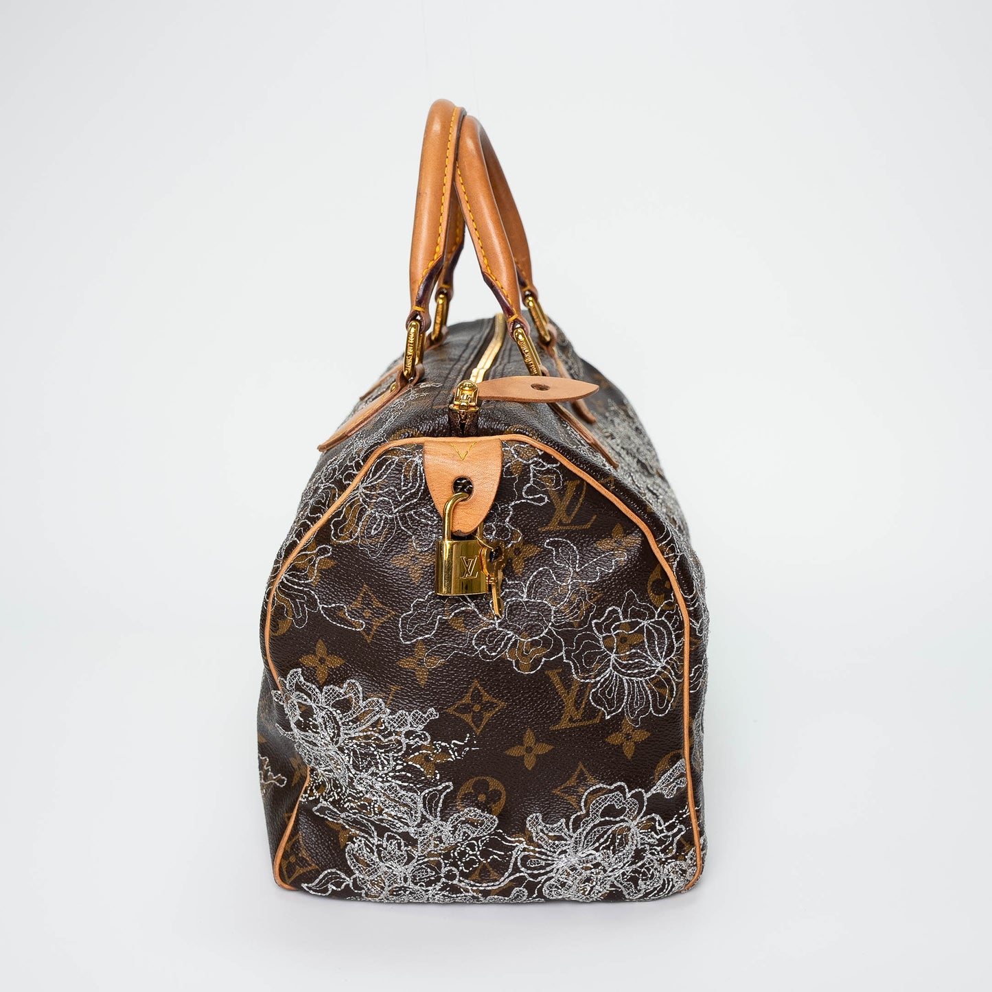Louis Vuitton Embroidered Monogram Speedy Handbag
