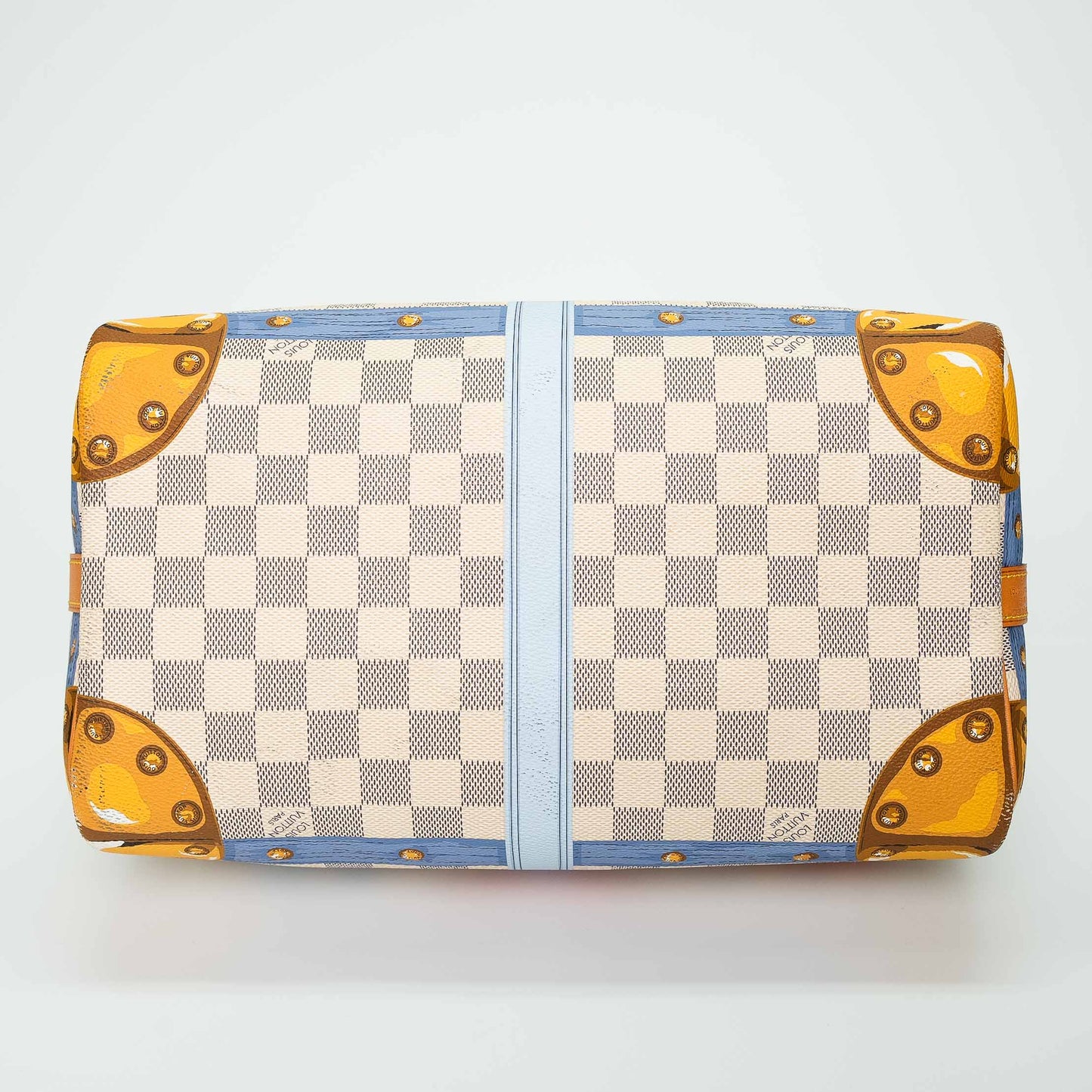 Louis Vuitton Damier Azur Speedy 30 Summer Trunks Handbag