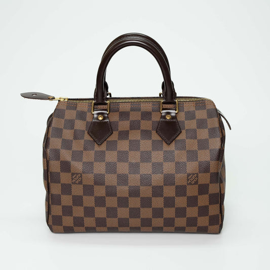 Louis Vuitton Damier Ebene Speedy 25 Handbag