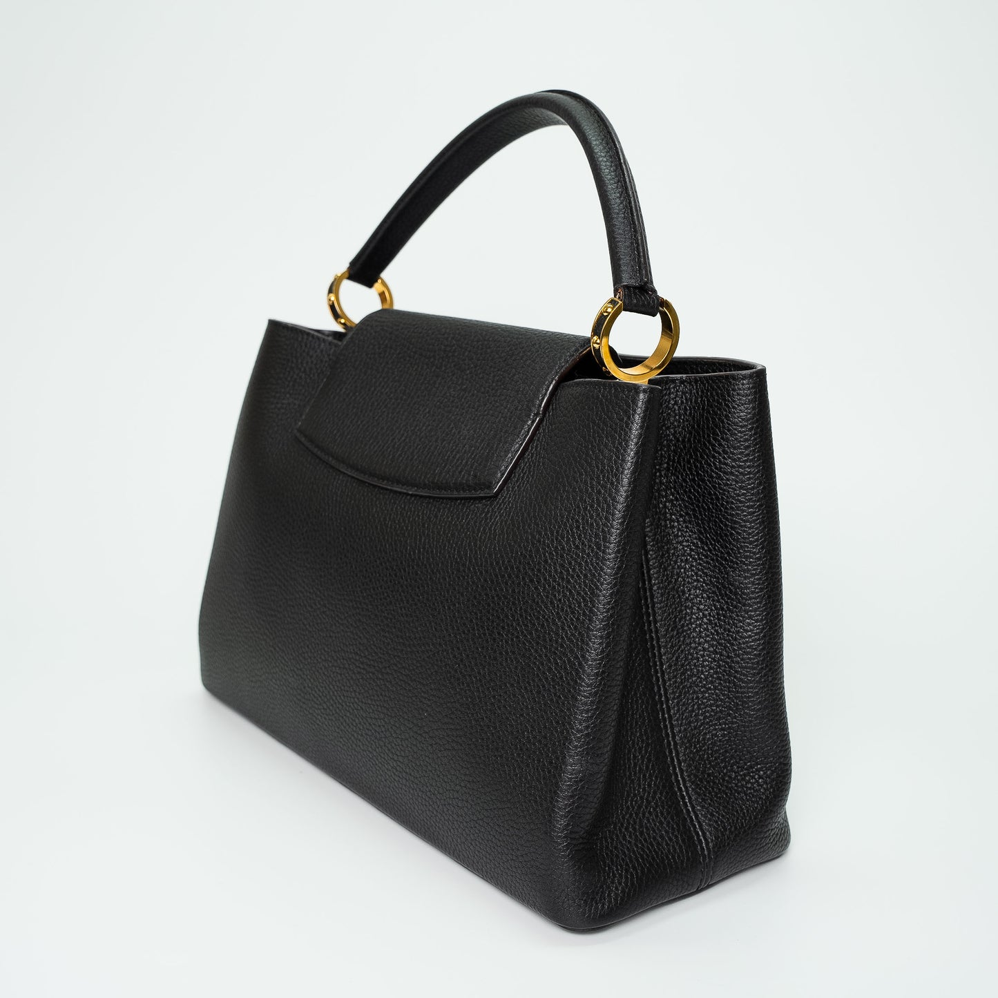 Louis Vuitton Capucines MM Black Leather Handbag