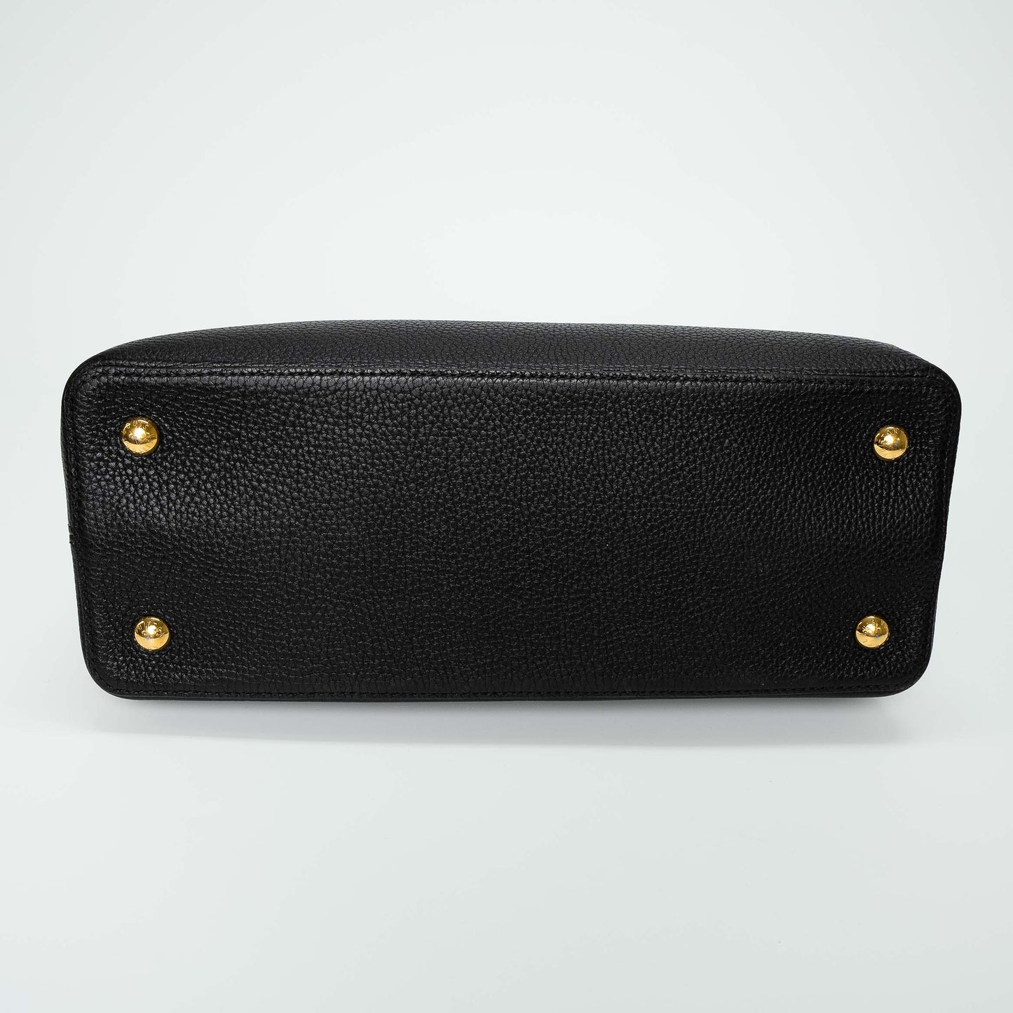 Louis Vuitton Capucines MM Black Leather Handbag