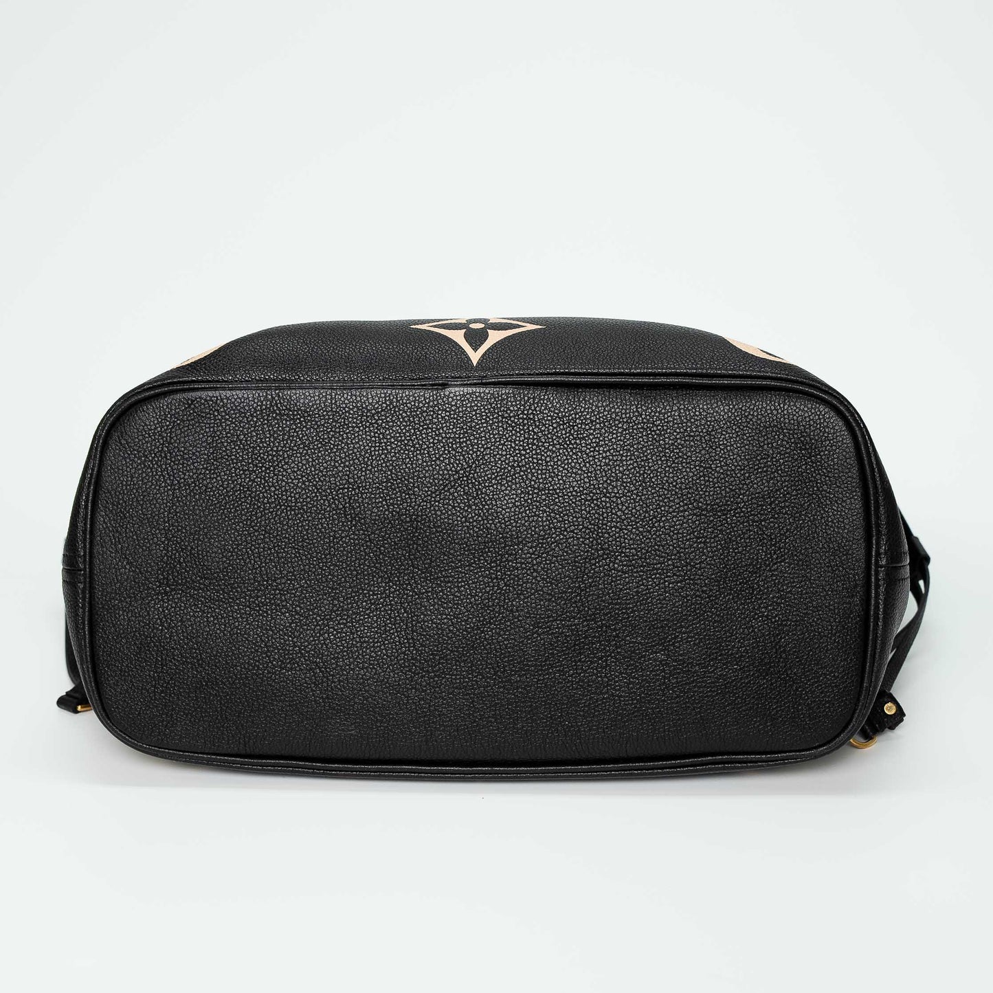 Louis Vuitton Black Beige Monogram Empreinte Neverfull Handbag