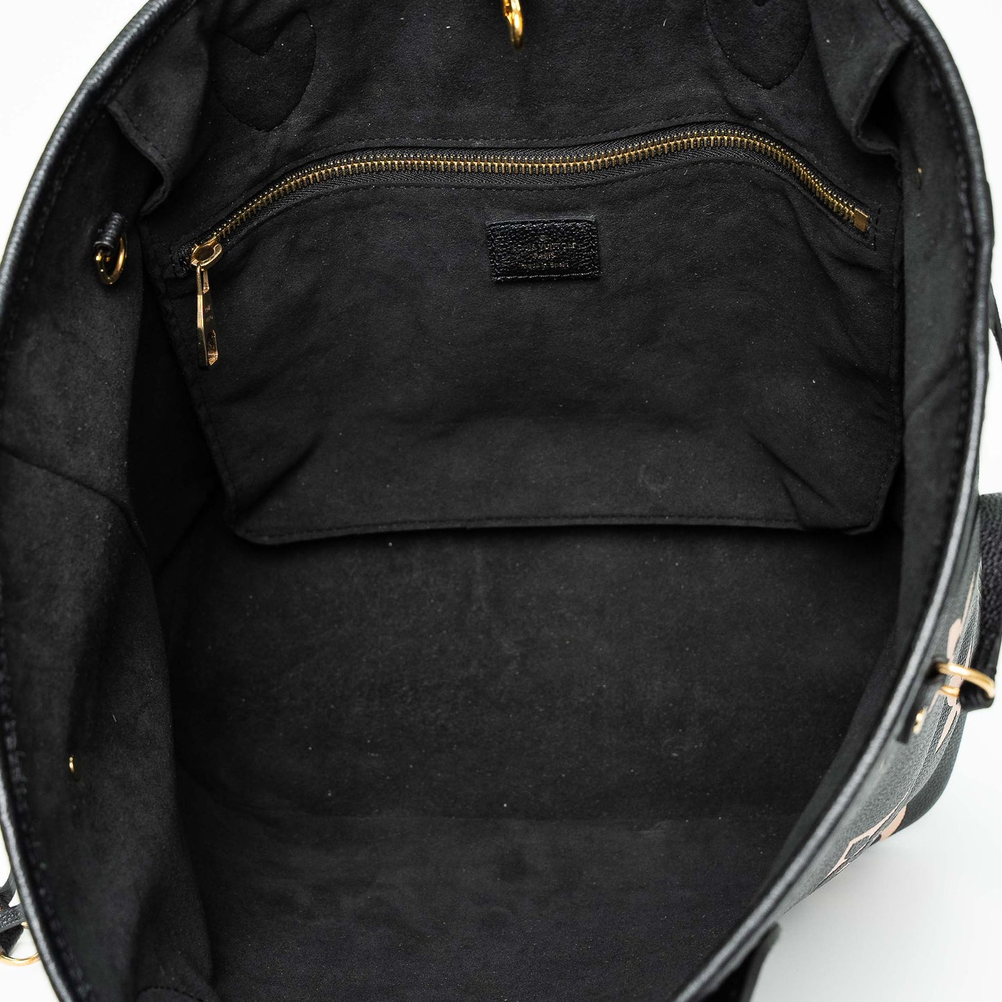 Louis Vuitton Black Beige Monogram Empreinte Neverfull Handbag