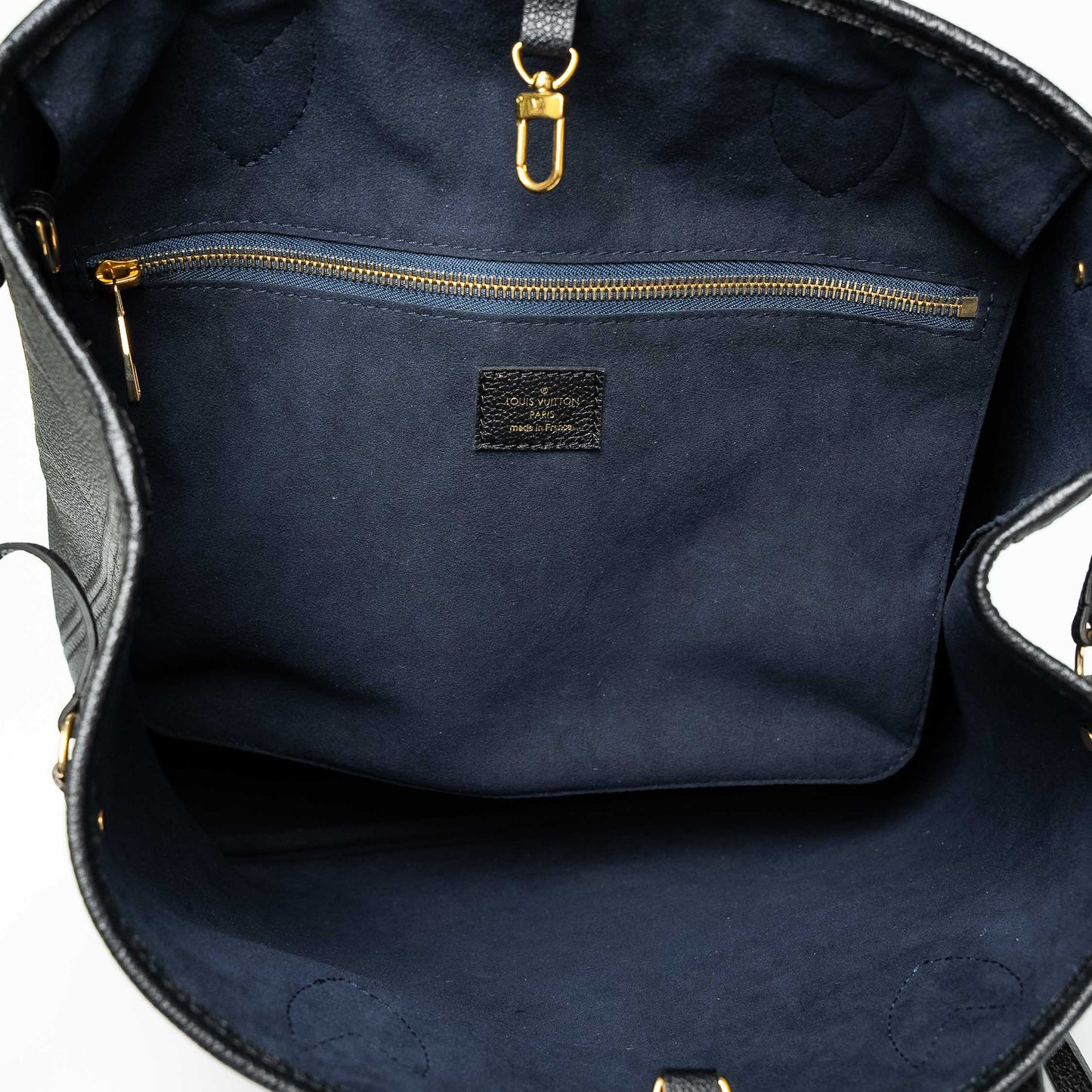 Louis Vuitton Empreinte Neverfull MM Black Handbag