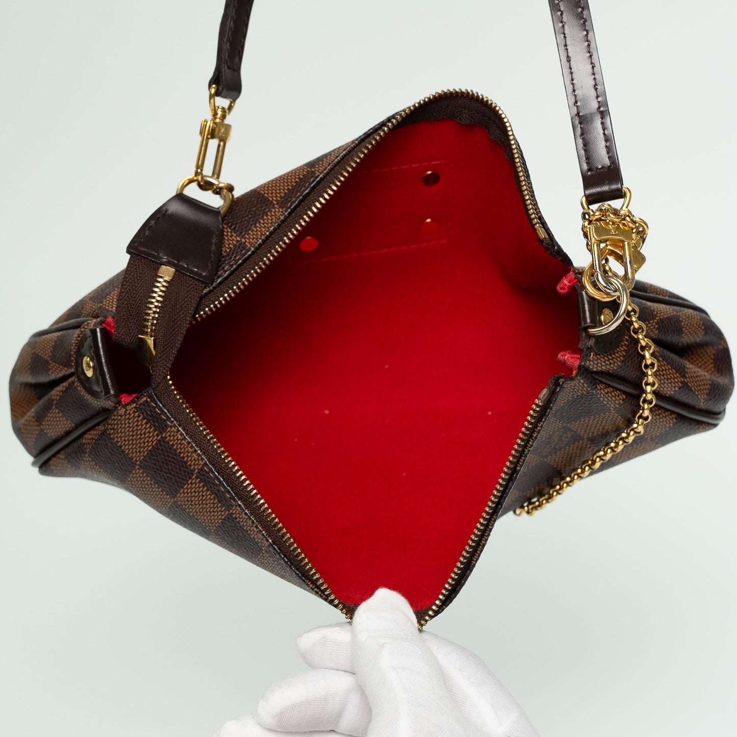 Louis Vuitton Damier Ebene Eva Pochette Handbag