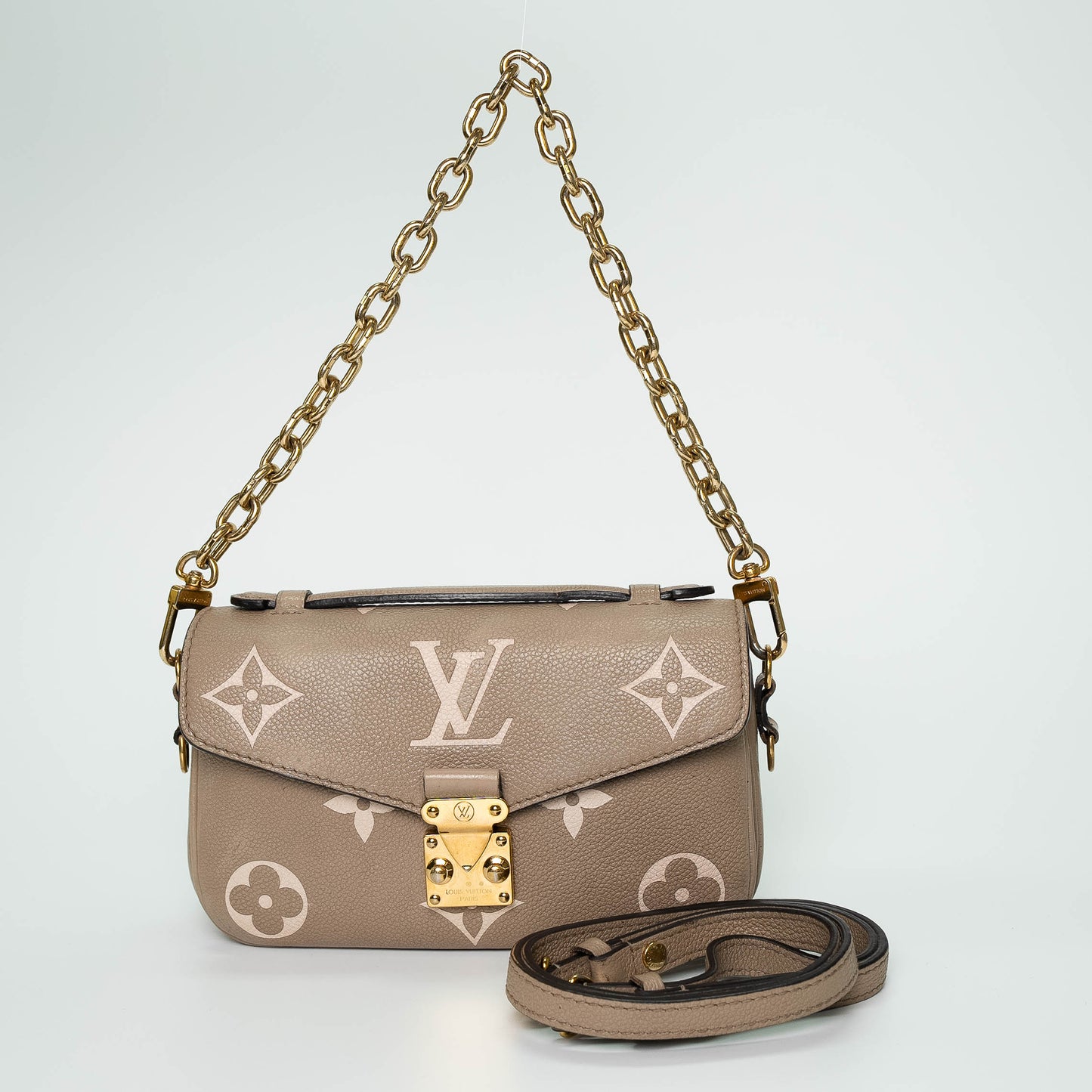 Louis Vuitton Pochette Métis East West Tourterelle Monogram Empreinte Handbag