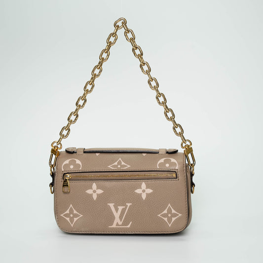 Louis Vuitton Pochette Métis East West Tourterelle Monogram Empreinte Handbag