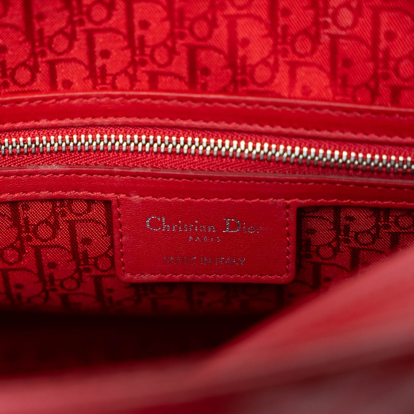 Christian Dior Lady Dior Red Cannage Handbag