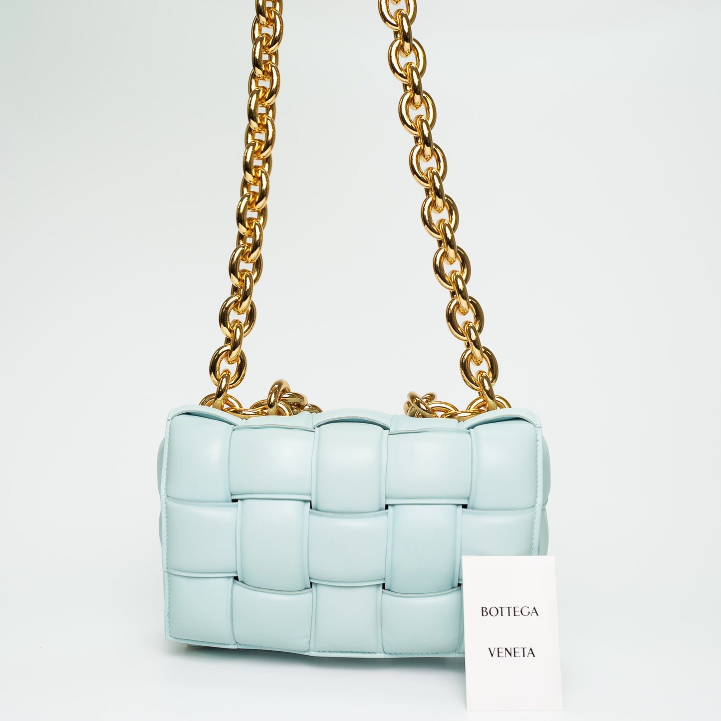 Bottega Veneta Padded Cassette Leather Chain Shoulder Bag