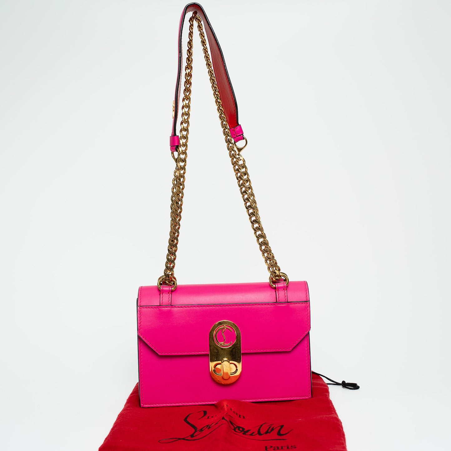 Christian Louboutin Liza Neon Pink Crossbody Handbag