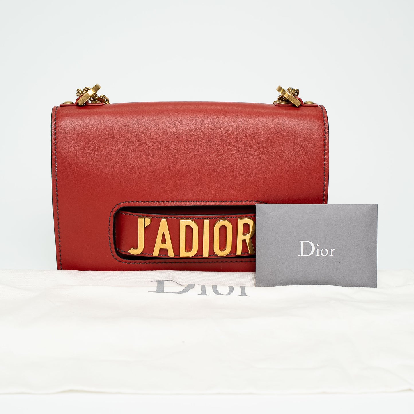 Christian Dior J’ADIOR Red Coral Leather Shoulder Bag