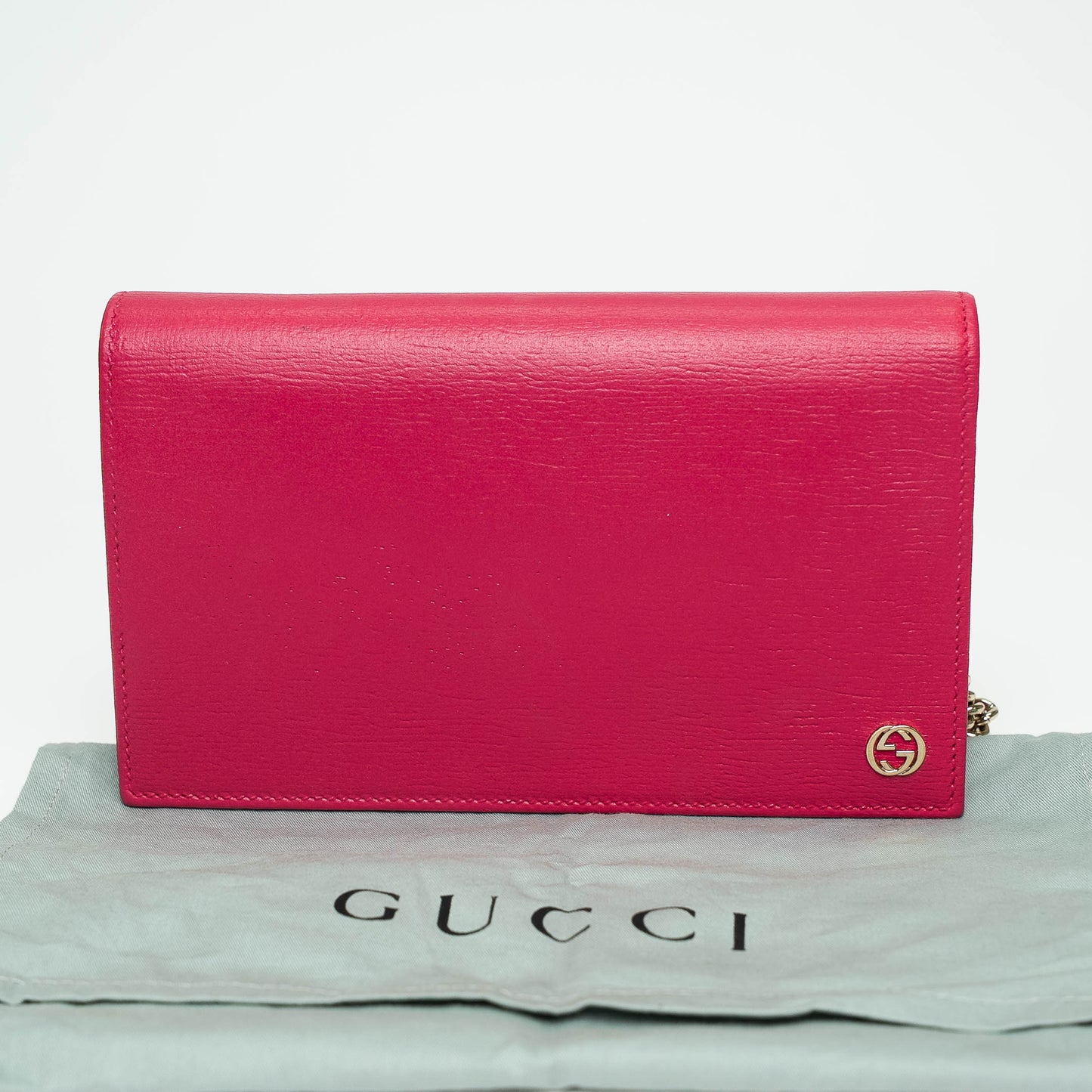 Gucci Blossom Pink Leather Wallet on Chain