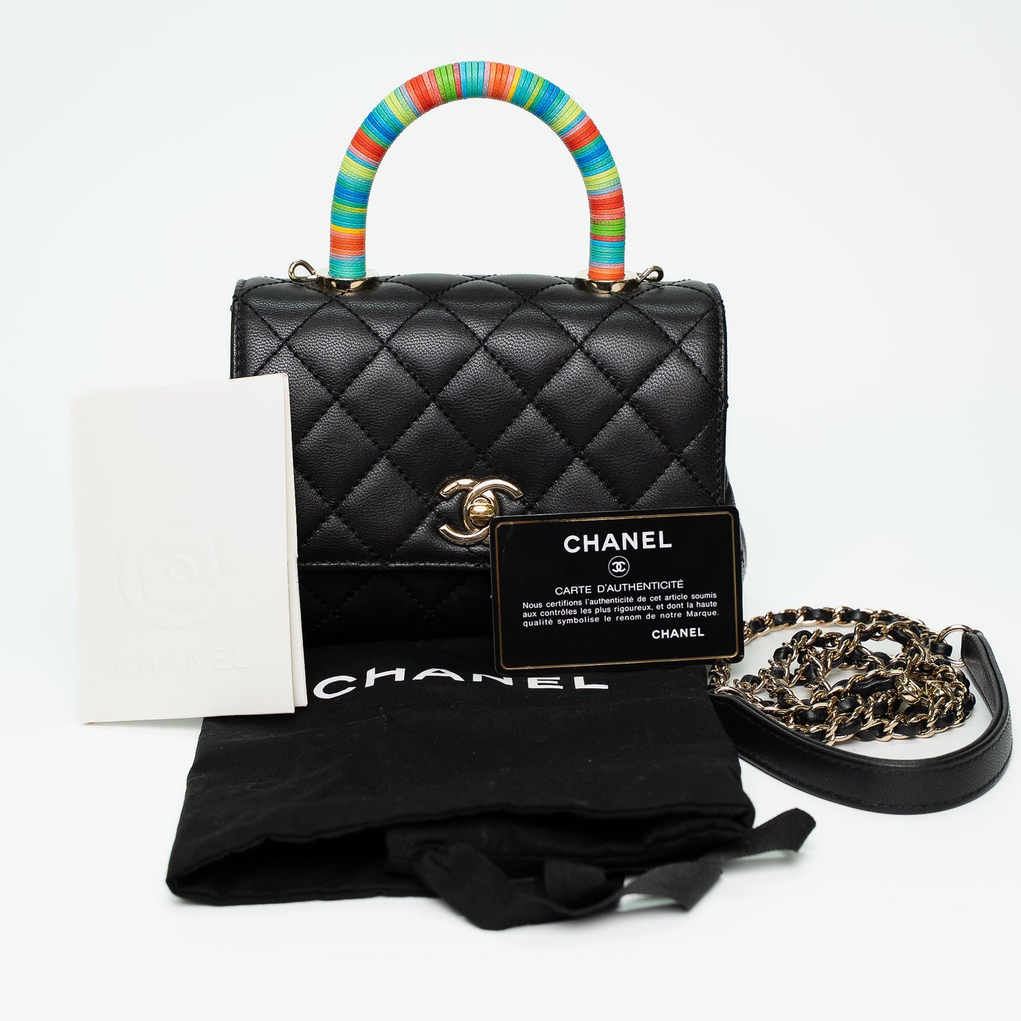 Chanel Mini Coco Handle Rainbow Top Handle Bag