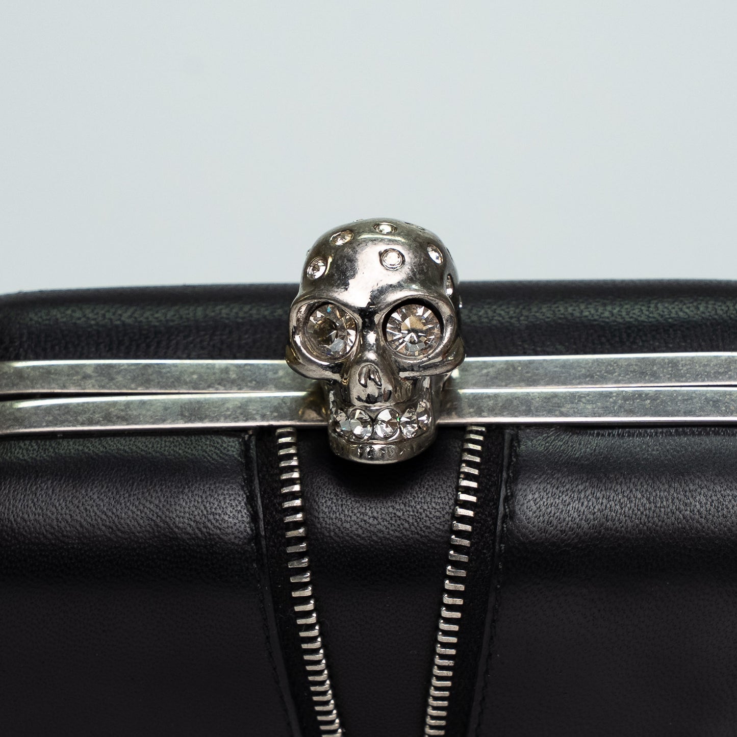 Alexander McQueen Skull Leather Box Clutch